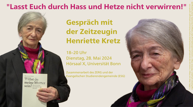 Zeitzeuginnengespräch mit Henriette Kretz